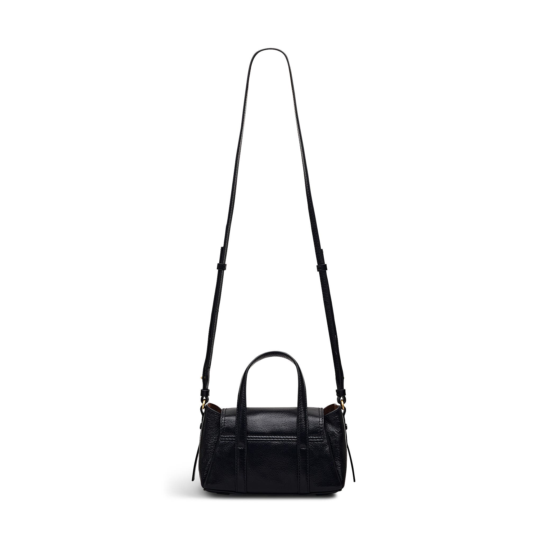 Radley The Chancery - High Shine Small Flapover Satchel Bag, Alternate, color, Black