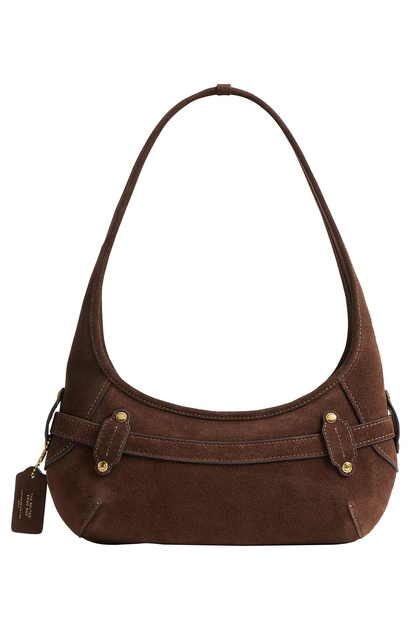 Ergo 26 Belted Shoulder Bag, Alternate, color, DARK CHOCOLATE