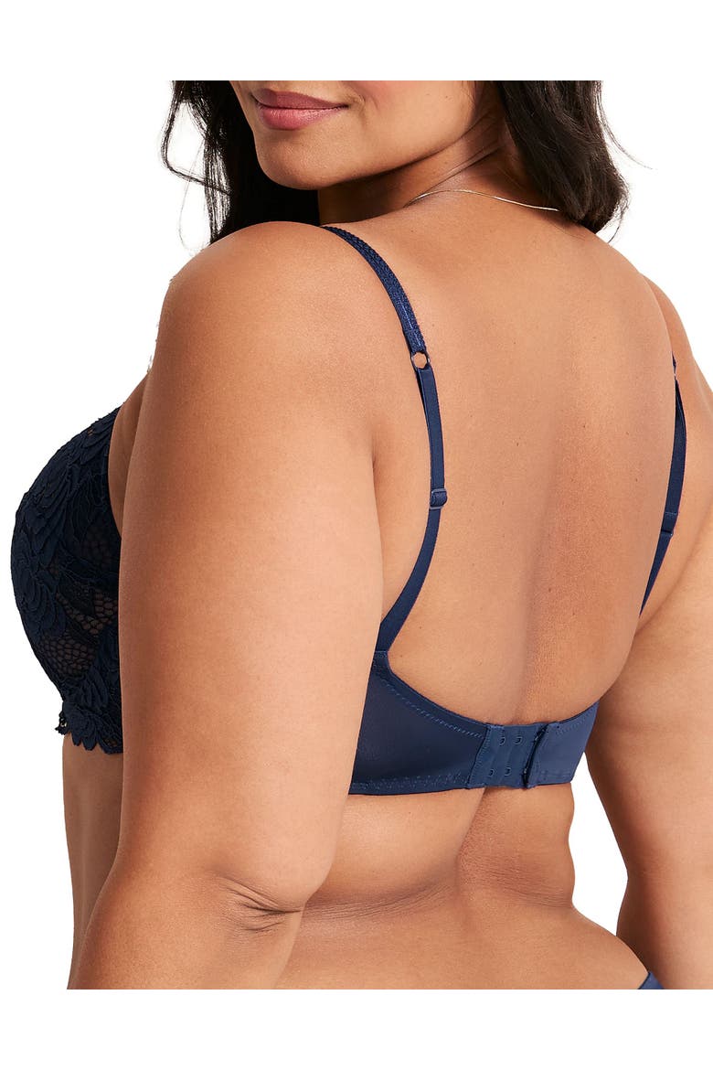 London Unlined Full Coverage Bra, Alternate, color, Dark blue