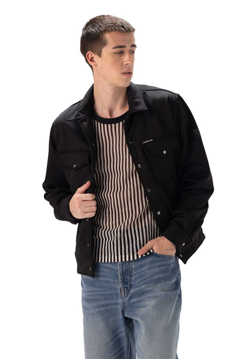 Men's Soft Shell Shirt Jacket, Alternate, color, Black