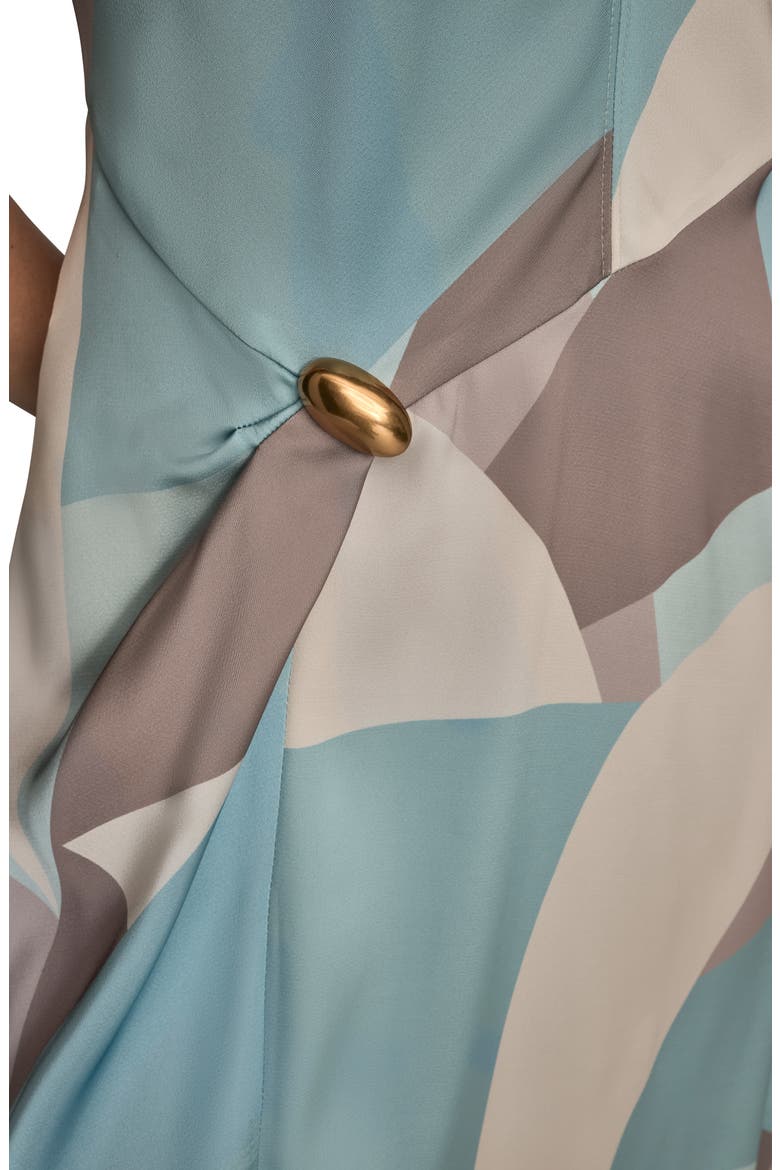 Floral Cap Sleeve Fit & Flare Midi Dress, Alternate, color, HAZE MULTI