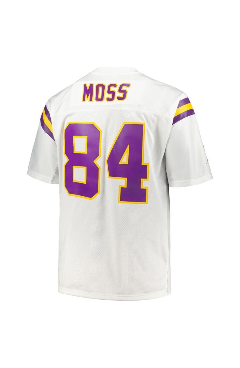 Mitchell & Ness Men's Mitchell & Ness Randy Moss White Minnesota Vikings Big & Tall 1998 Legacy Retired Player Jersey, Alternate, color, White