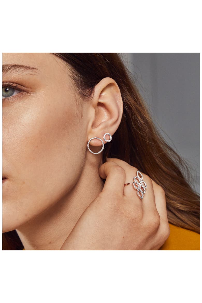 Riva Diamond Circle Stud Earrings (Nordstrom Exclusive), Alternate, color, ROSE GOLD