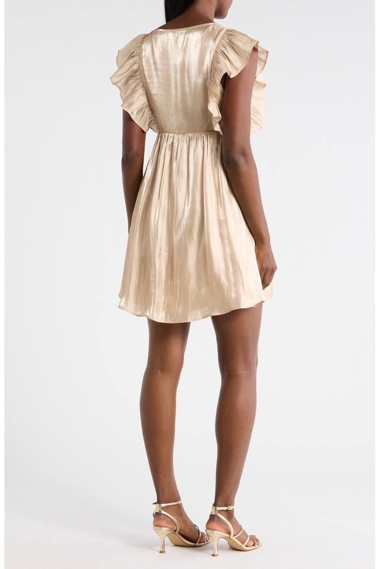 Ruffle Babydoll Minidress, Alternate, color, CHAMPAGNE