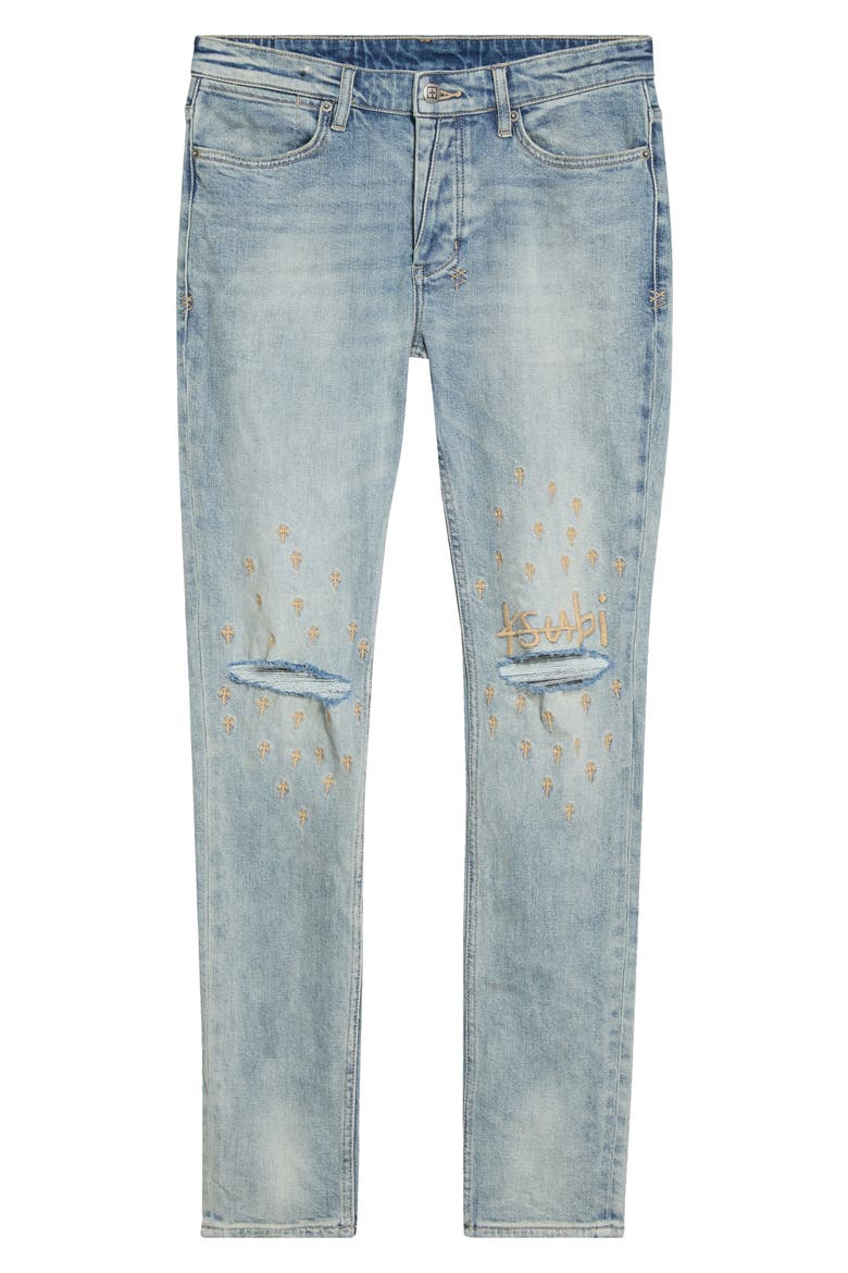 Van Winkle Astral Ripped Skinny Jeans, Main, color, DENIM