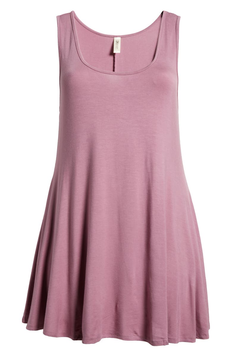 24seven Comfort Apparel Jersey Tunic Tank, Alternate, color, Rose