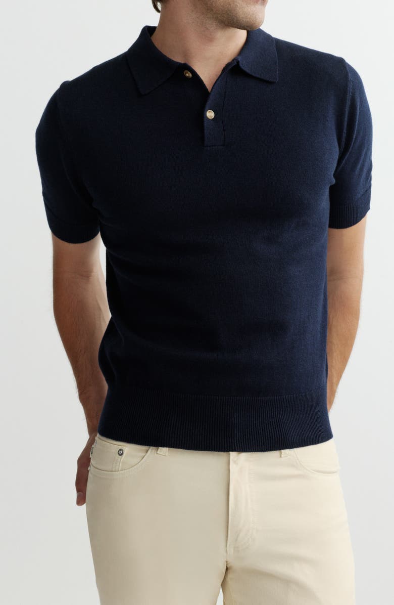 DL1961 Cotton & Cashmere Polo, Alternate, color, Navy