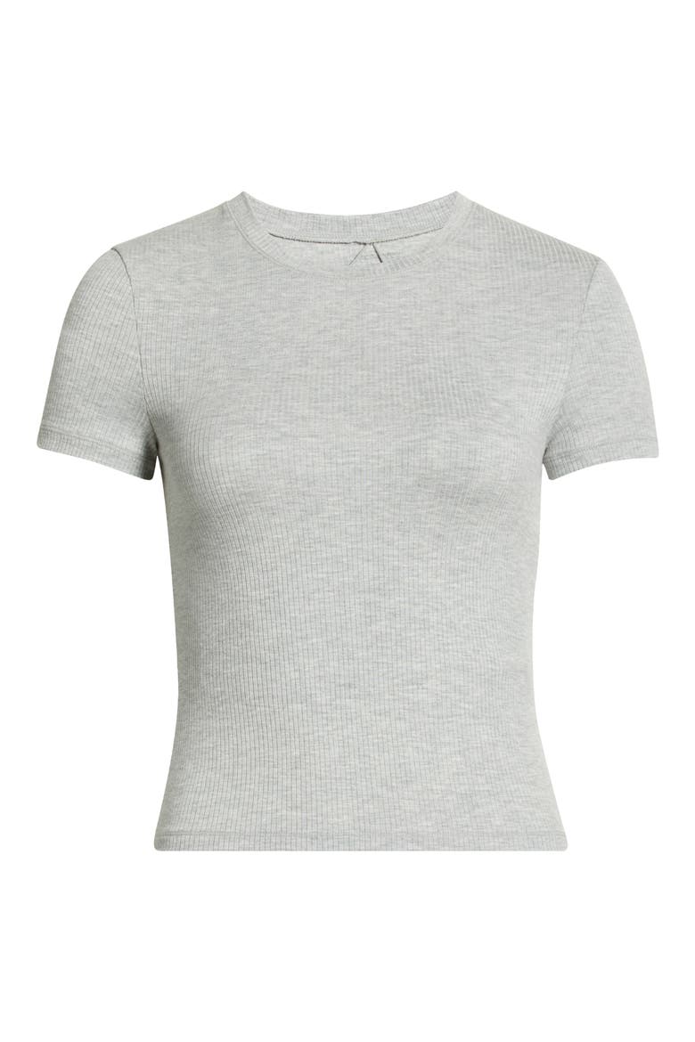 Miriam Rib Baby T-Shirt, Alternate, color, GREY HEATHER