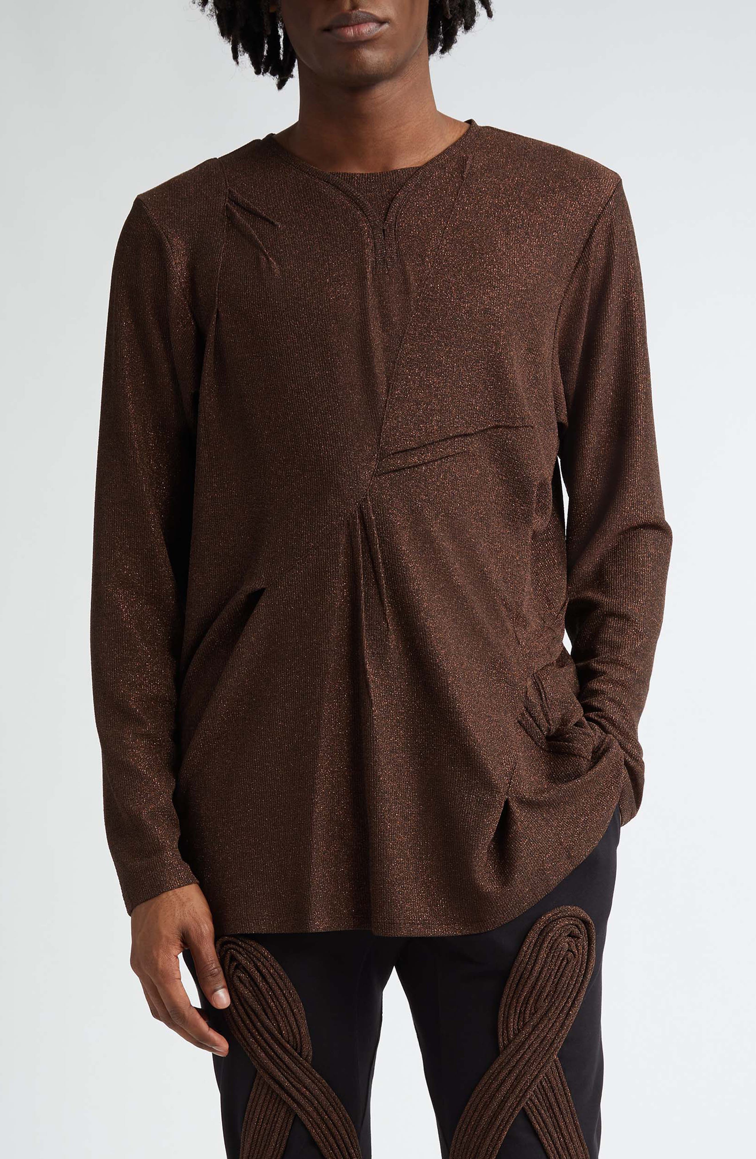KIKO KOSTADINOV Deultum Darted Shimmer Rib Top (Men) | Nordstromrack