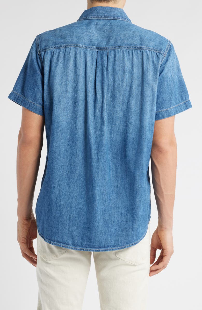 AG Aiden Classic Short Sleeve Denim Button-Down Shirt, Alternate, color, 