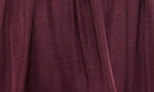 Socialite Long Sleeve Tiered Minidress In Burgundy