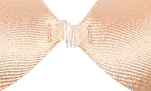 Nicole Miller Shiny Micro Backless Adhesive Push-up Bra In Brulee