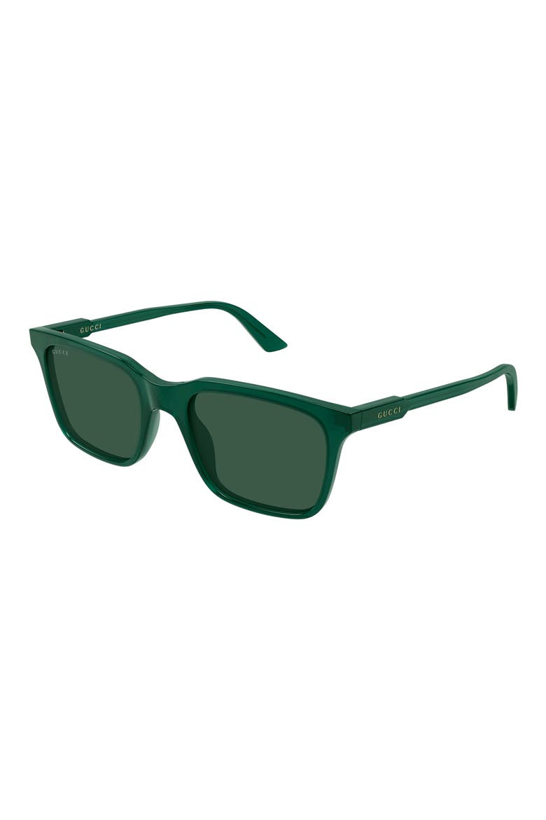 53mm Rectangular Sunglasses, Alternate, color, GREEN