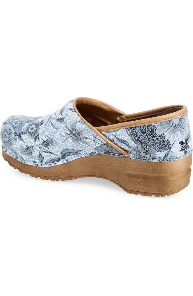 Sanita Plume Floral Print Clog, Alternate, color, Blue