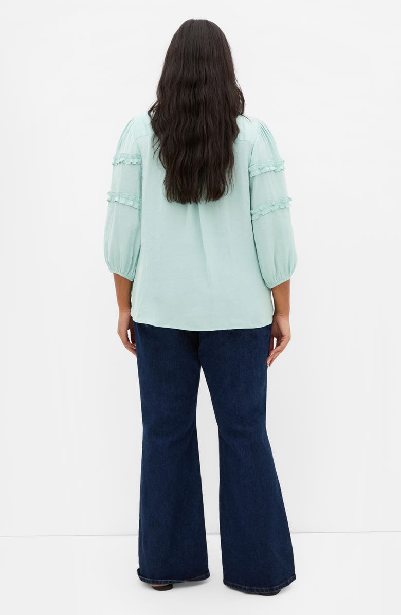 City Chic Drama Queen Ruffle Top, Alternate, color, 