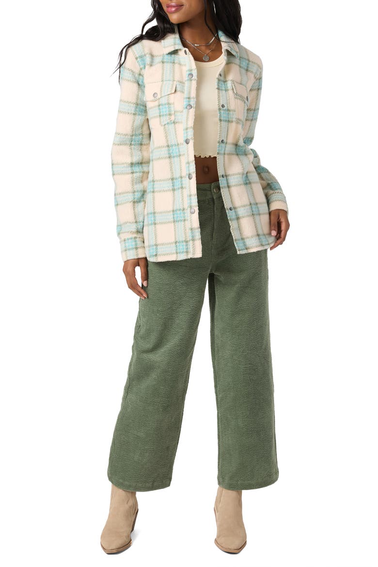 Zuma Print High Pile Fleece Shirt Jacket, Alternate, color, SIMPLY TAUPE