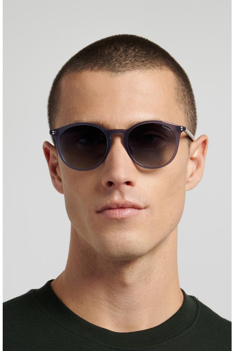 51mm Polarized Phantos Sunglasses, Alternate, color, SILVER/ BLUE