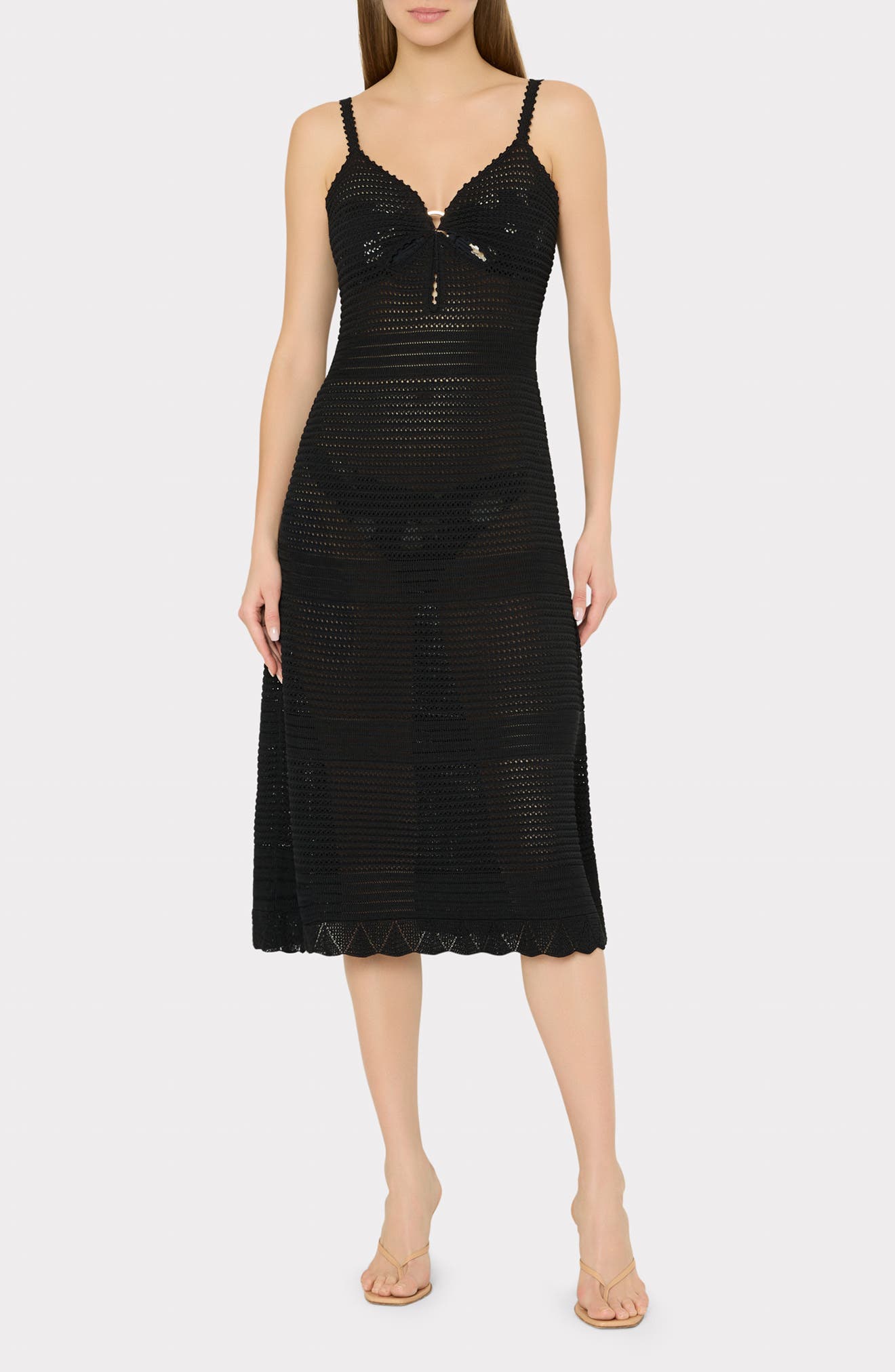 Open Knit Cover-Up Dress