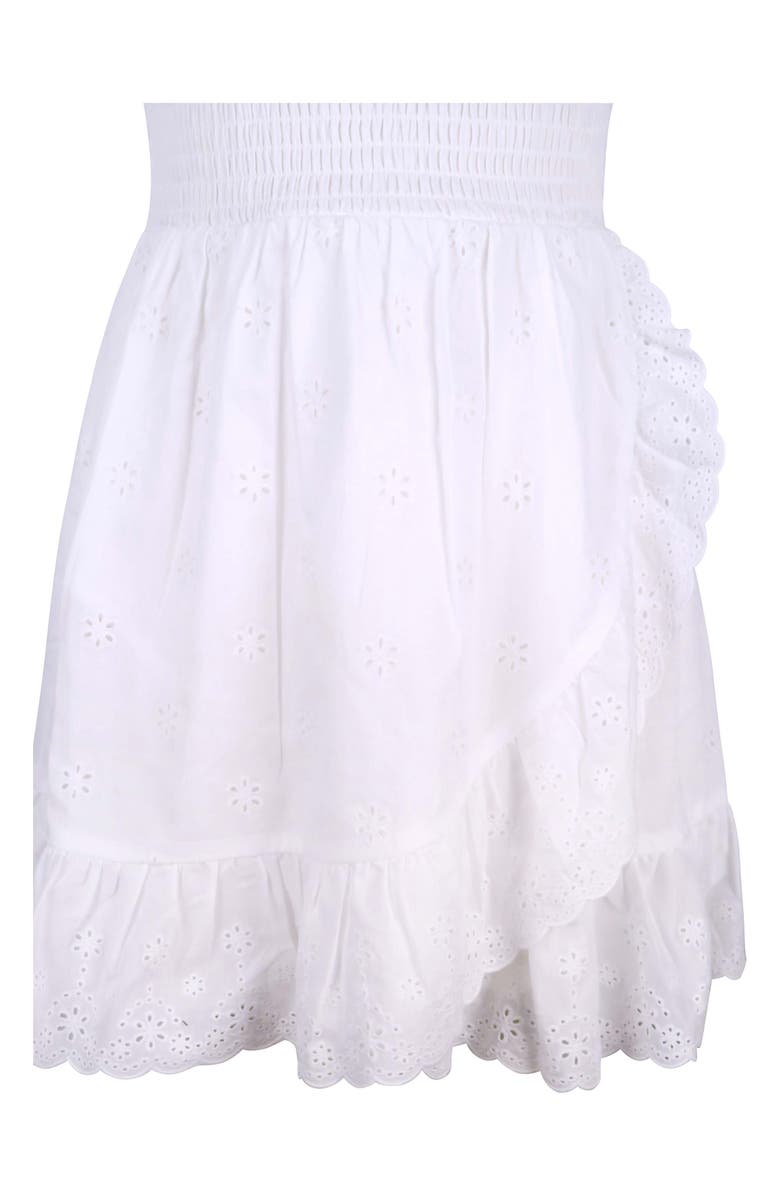 Zunie Kids' Cotton Eyelet Smocked Dress, Alternate, color, White