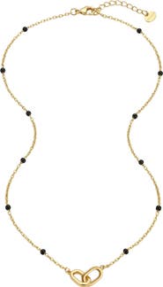 Argento Vivo Sterling Silver Enamel Bead Interlocking Oval Chain Necklace