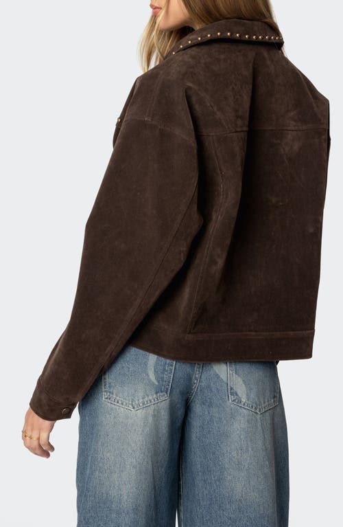 EDIKTED EDIKTED MEMPHIS STUDDED FAUX SUEDE JACKET