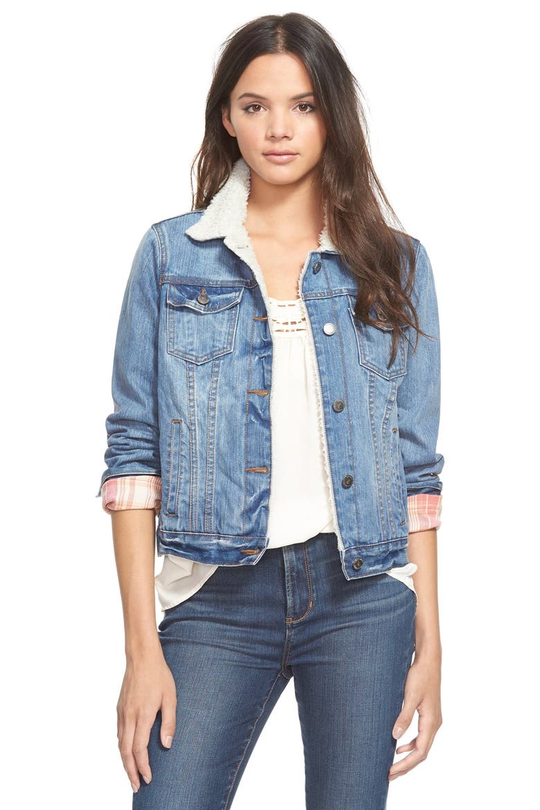 'Santa Fe' Denim Jacket, Main, color, BLUE