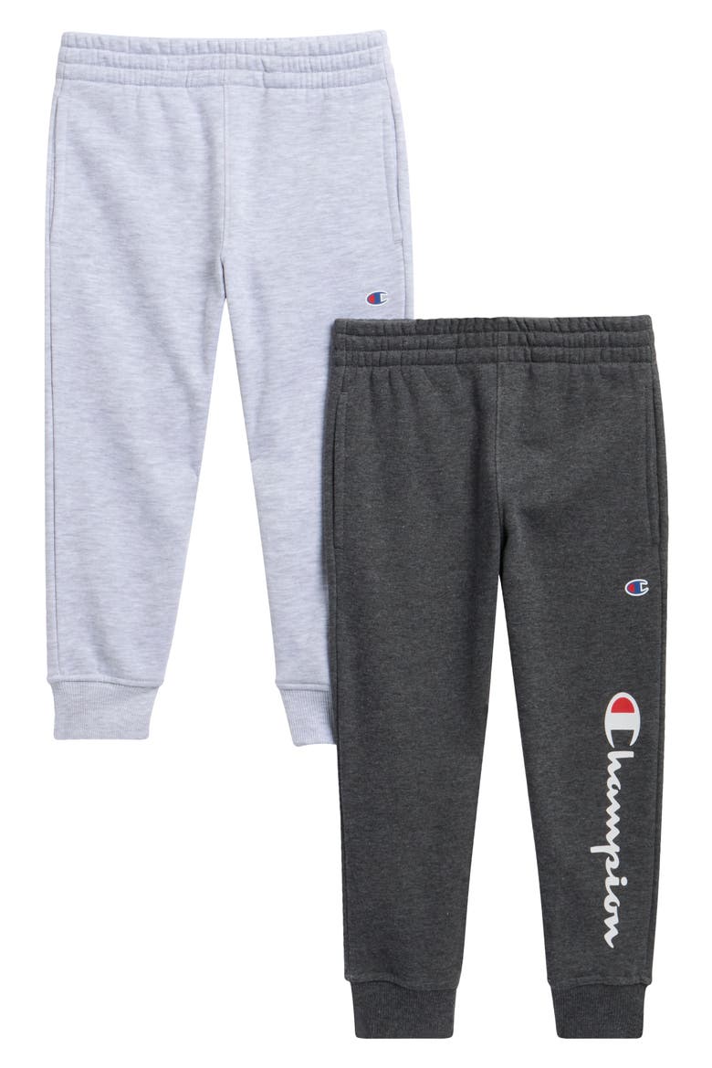 Kids' 2-Pack Joggers, Main, color, CHARCOAL HEATHER