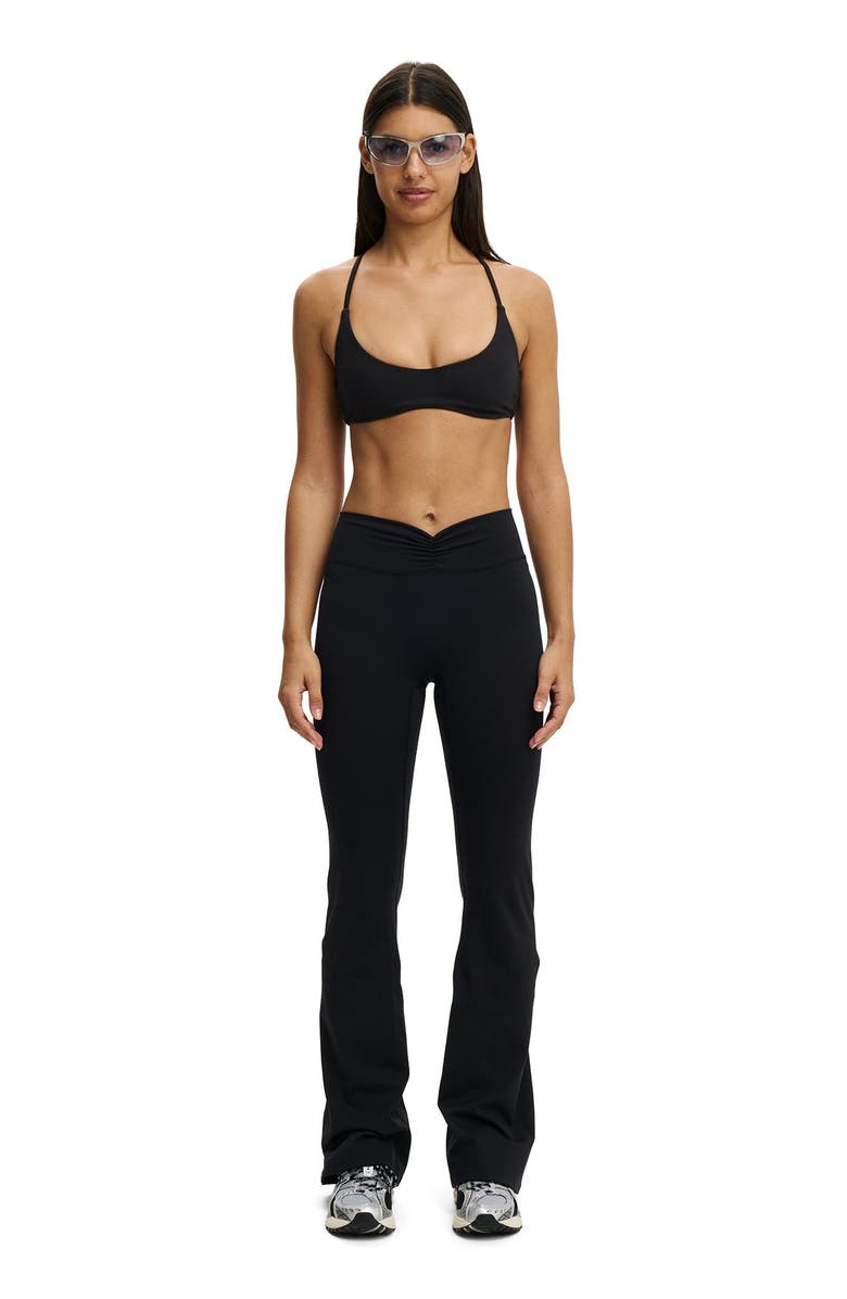 COTTON ON BODY Women's Active Ultra Soft Scrunch Front Flare, Alternate, color, Black