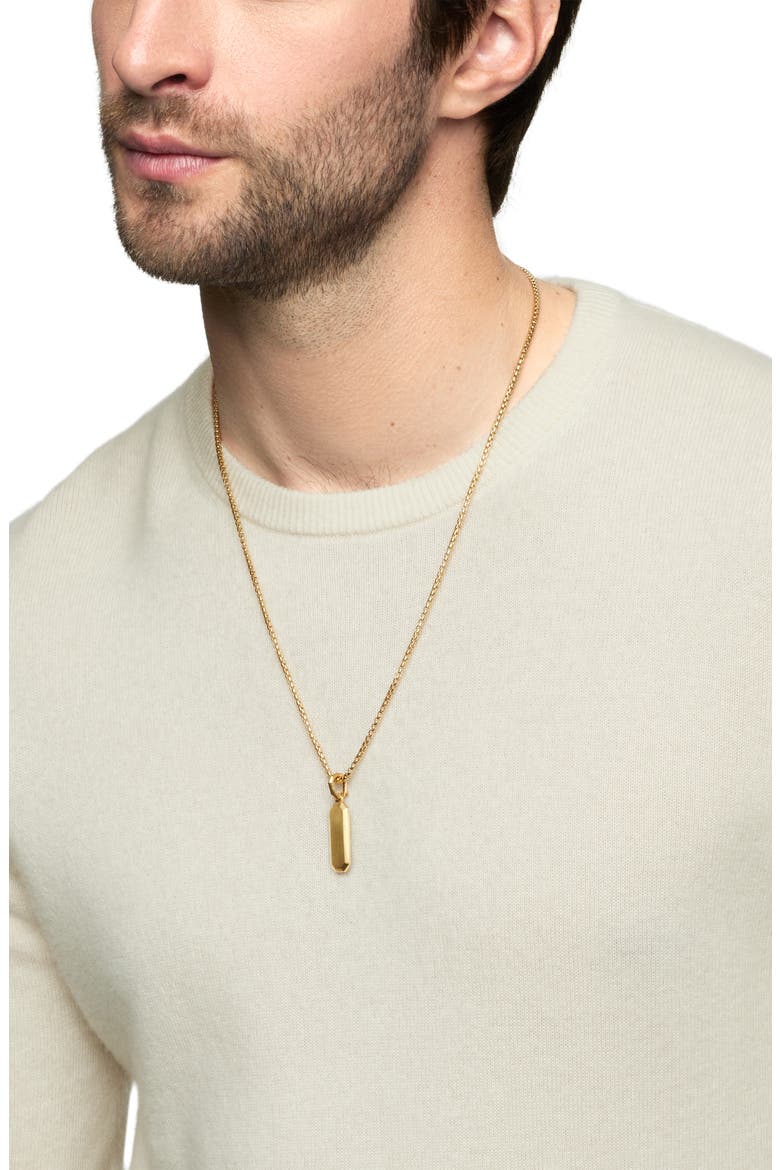Men's Streamline Dog Tag Pendant, Alternate, color, 18K YELLOW GOLD