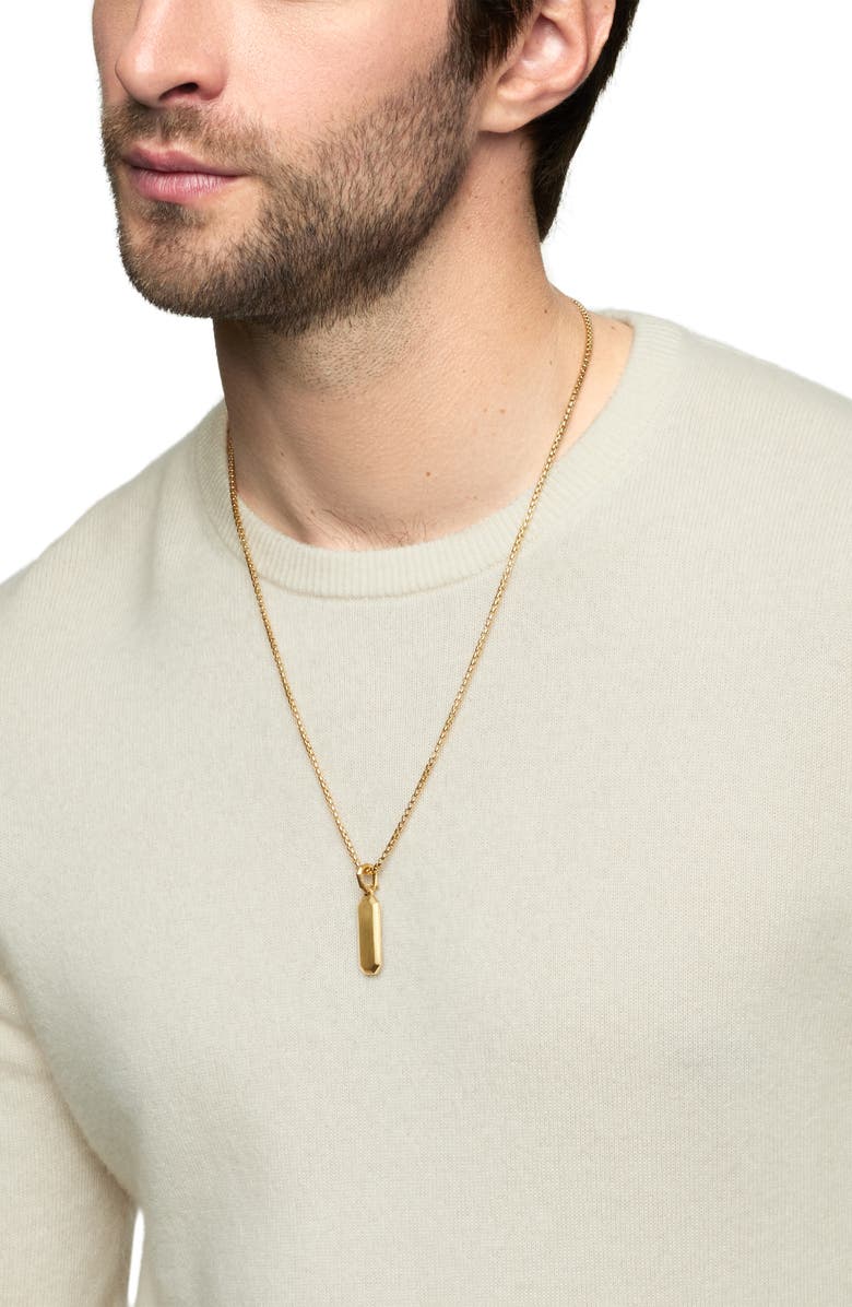 David Yurman Men's Streamline Dog Tag Pendant, Alternate, color, 18K Yellow Gold