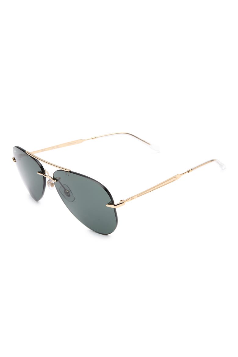 62mm Oversize Pilot Sunglasses, Alternate, color, ARISTA / DARK GREEN