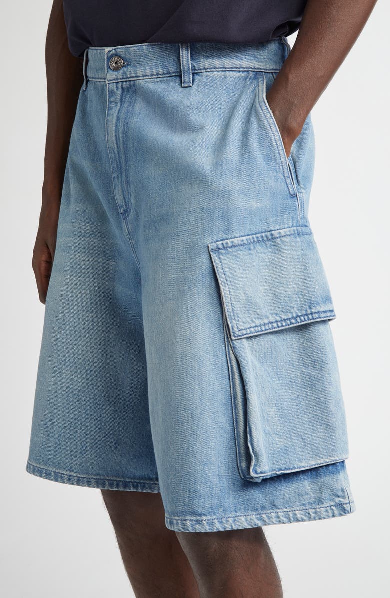 JW Anderson Cargo Denim Shorts, Alternate, color,