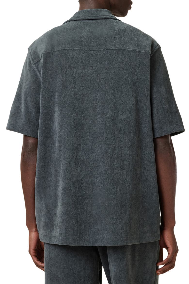 Felix Short Sleeve Toweling Camp Shirt, Alternate, color, PITCHED BLUE