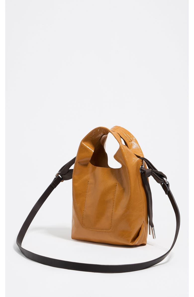 Bimba y Lola Leather Mini Paper Bag, Alternate, color, Caramel