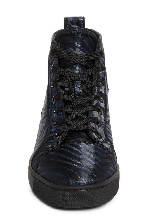 Christian Louboutin Louis Orlato Flat Stripe Jacquard High Top Sneaker