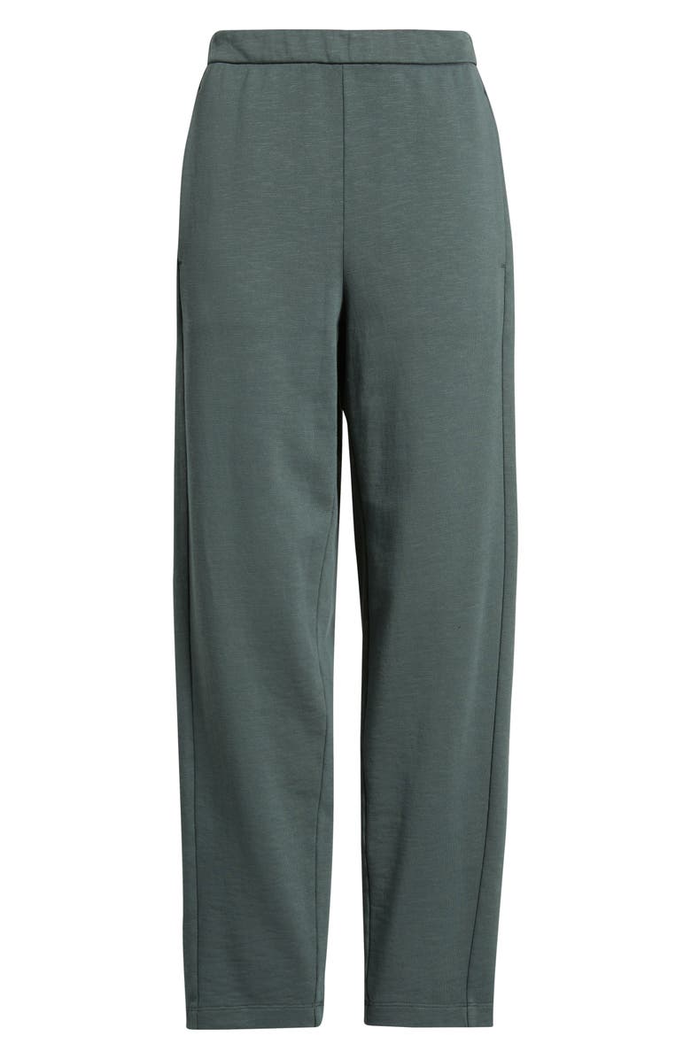 Eileen Fisher Slouch Organic Cotton Ankle Pants, Alternate, color, Everglade
