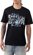 True Religion Buddha Letters Graphic T-Shirt