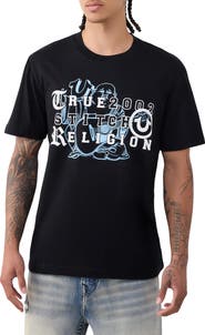 True Religion Buddha Letters Graphic T-Shirt