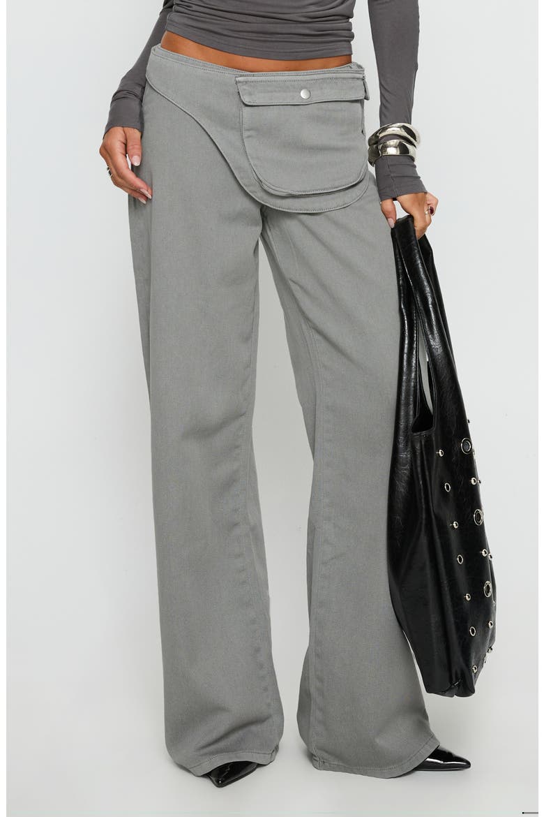 Incognito Low Rise Wide Leg Jeans, Alternate, color, GREY