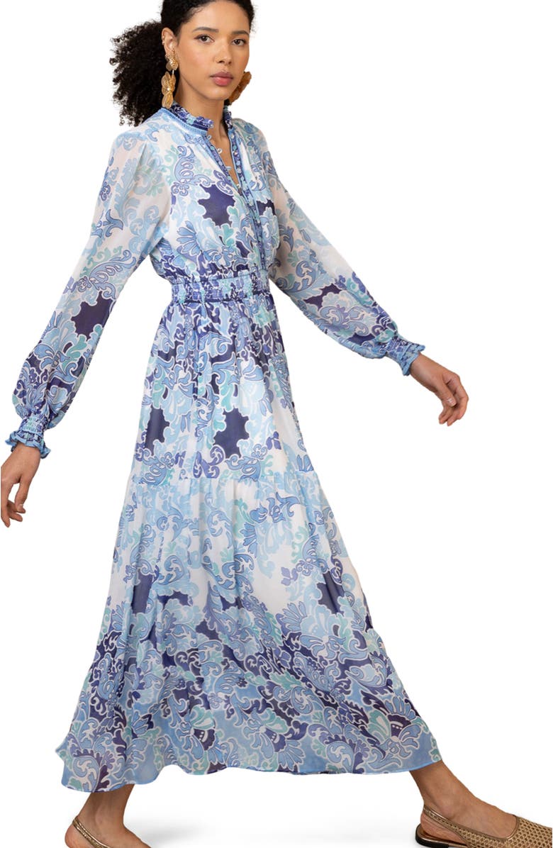 Hale Bob Bertille Chiffon Maxi Dress, Alternate, color,