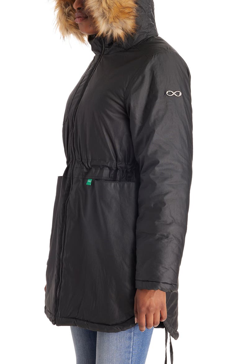 Sofia - Waxed Shell 3 in 1 Maternity Parka, Alternate, color, BLACK