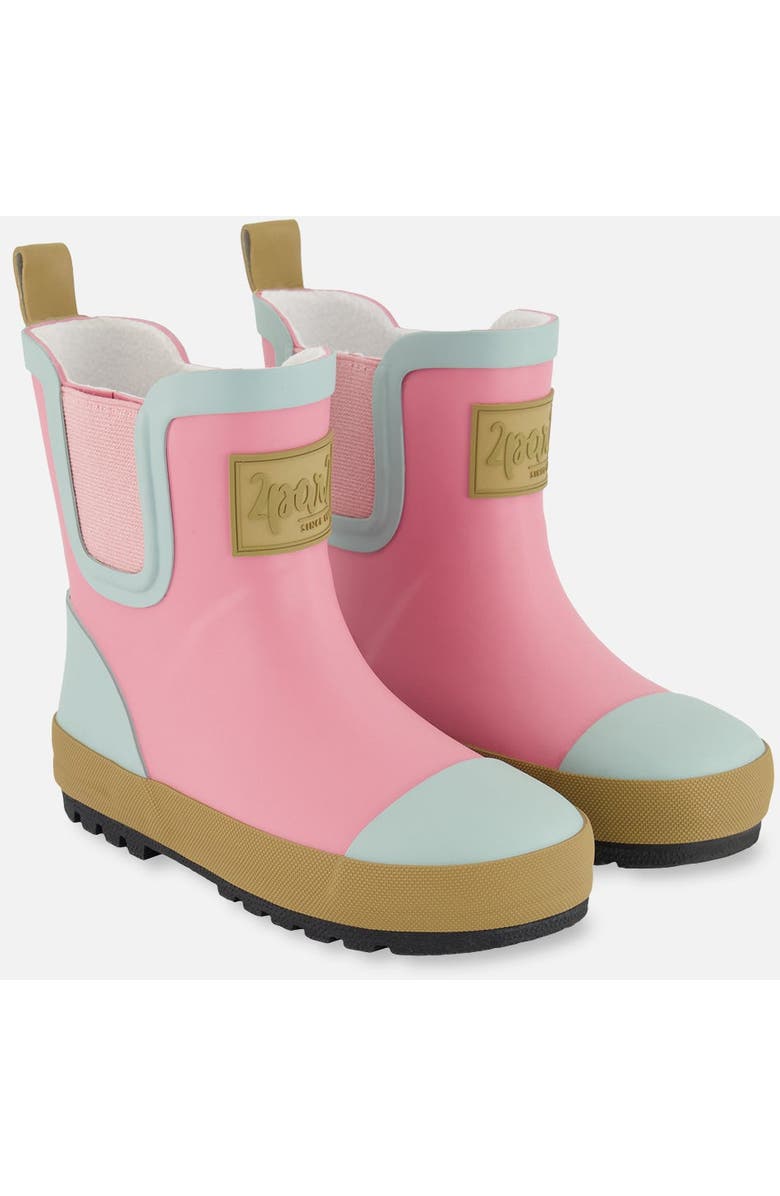 Deux par Deux Girl's Short Rain Boots Pink, Main, color,