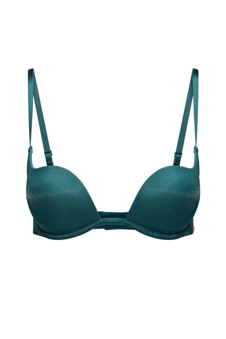 Gianina Push Up Plunge Bra, Alternate, color, Dark green