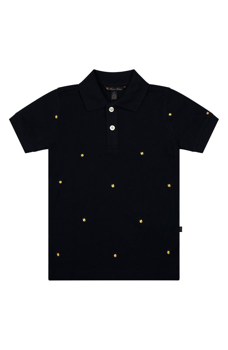 Brooks Brothers Kids' Embroidered Tennis Ball Piqué Polo, Main, color, 