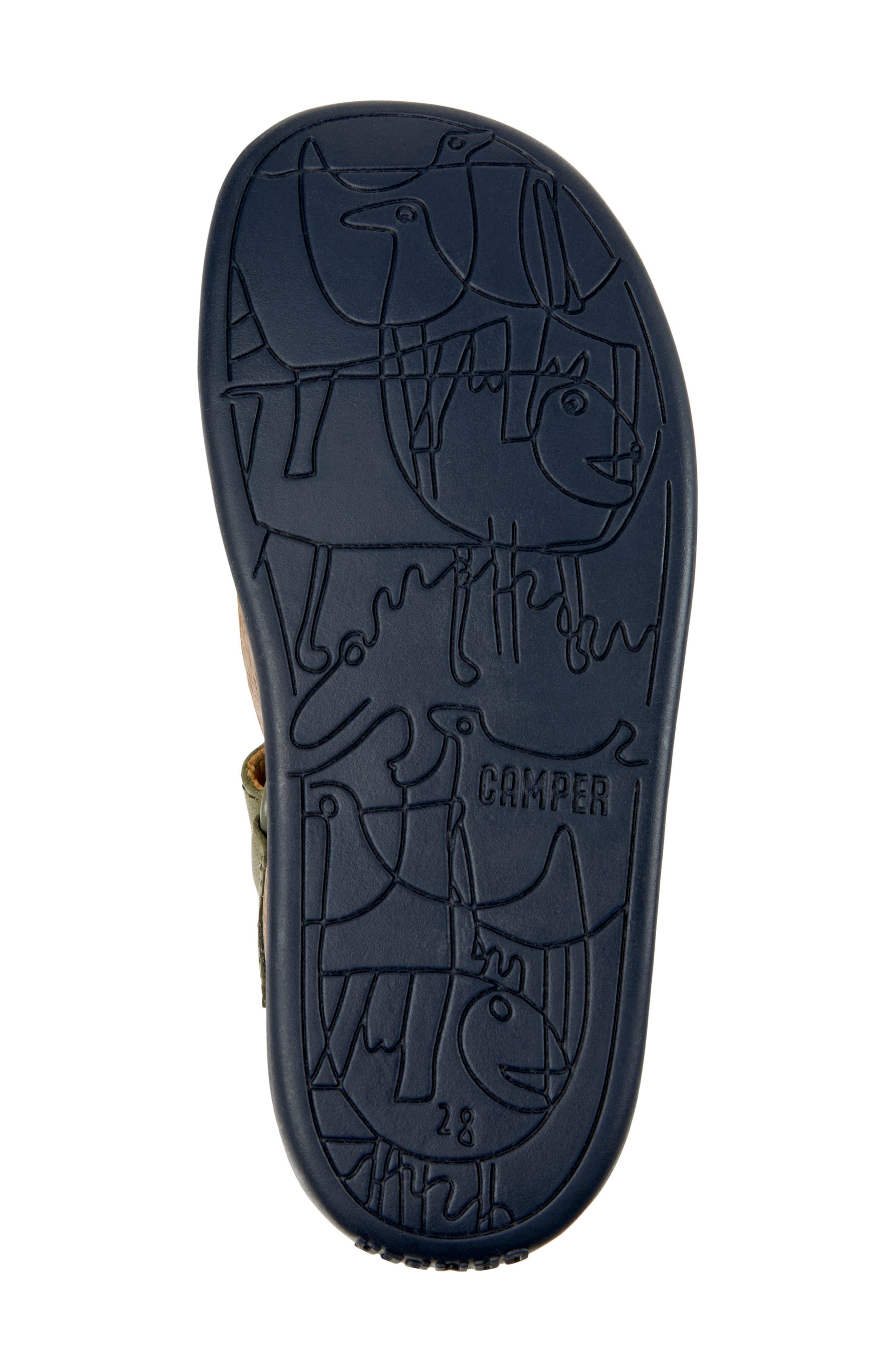 Camper Kids' Bicho Fisherman Sandal, Alternate, color, Medium Green