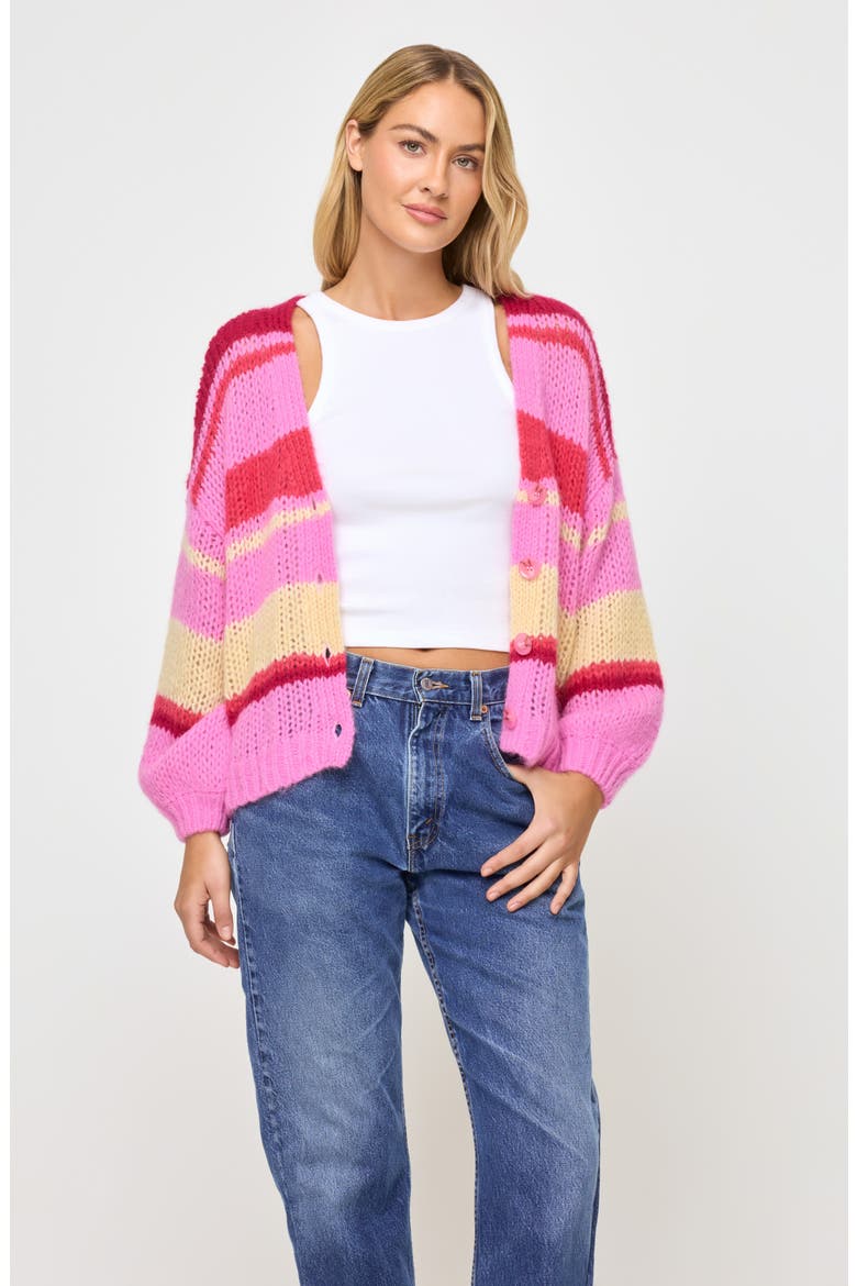 Lido Striped Cardigan, Alternate, color, CATCH SOME RAYS