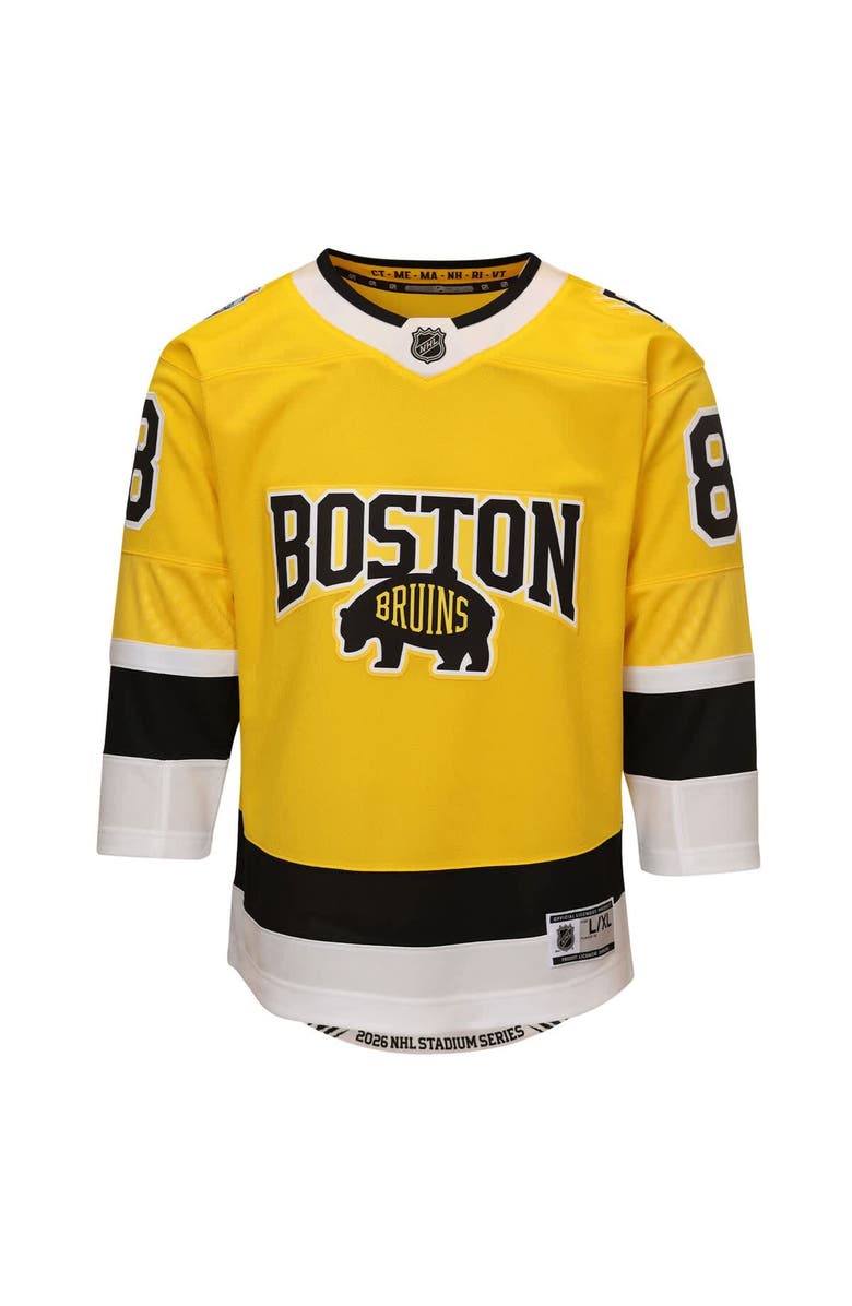 Outerstuff Youth Outerstuff David Pastrnak Gold Boston Bruins 2026 NHL Stadium Series Premier Jersey, Alternate, color, Gold