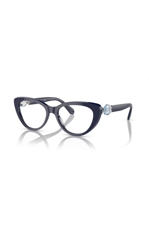 Swarovski 53mm Cat Eye Optical Glasses In Brown