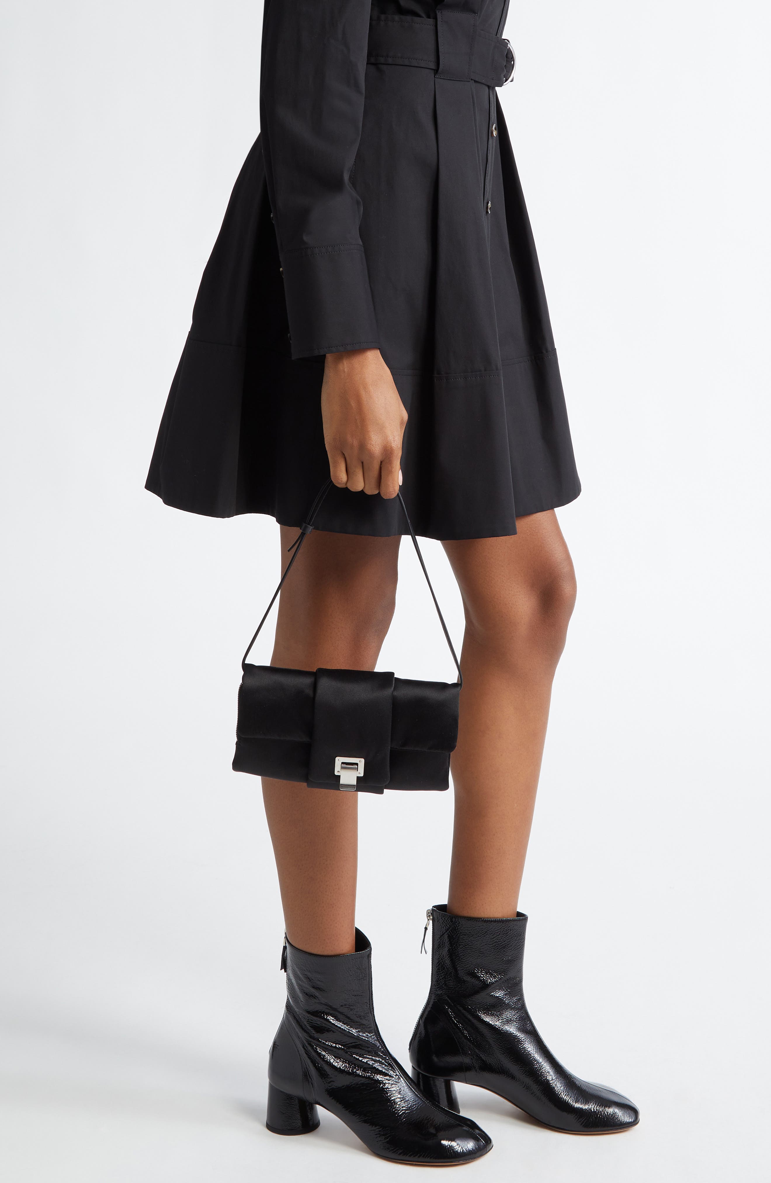 Proenza Schouler Flip Satin Shoulder Bag, Alternate, color, 