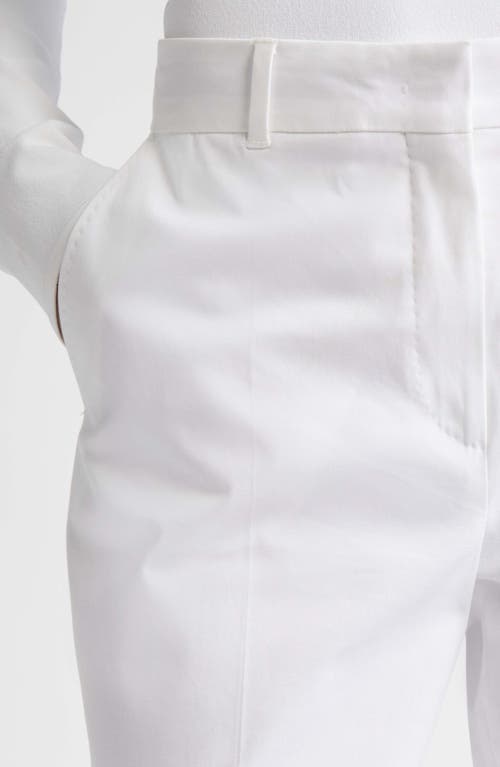 Max Mara David Stretch Cotton Ankle Pants In White